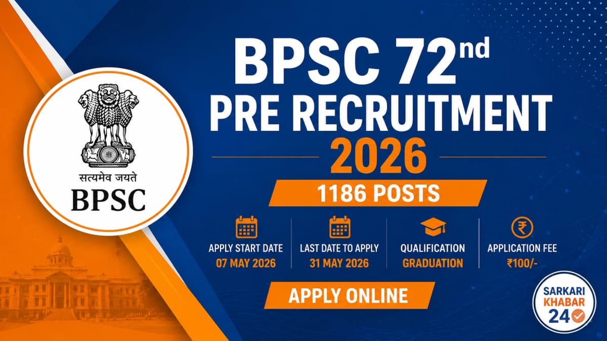 BPSC 72nd Pre Recruitment 2026